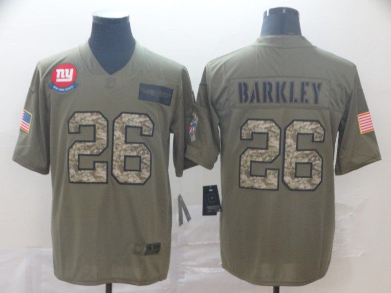 Men New York Giants #26 Barkley Camo Nike Olive Salute To Service Limited NFL Jersey->miami dolphins->NFL Jersey